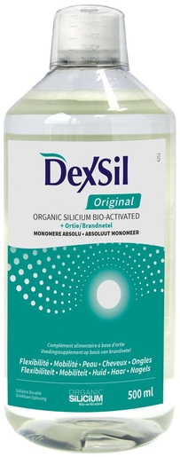 DexSil Original Silicium Organique Solution Buvable 500ml | Vitamines - Chute de cheveux - Ongles cassants