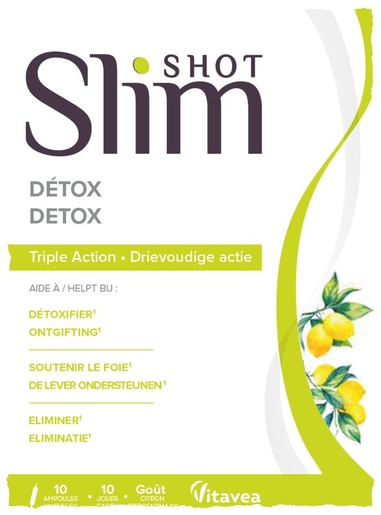 Slimshot Detox Triple Action 10 Ampullen | Vochtafdrijvende middelen