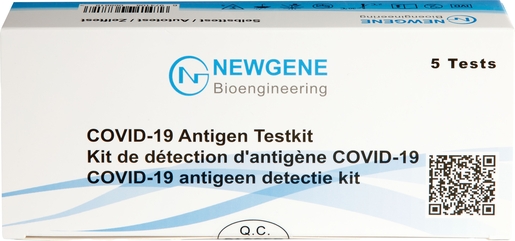 5 Antigenische Nasale Zelftesten Covid-19 Newgene (kit 5 stuks) | Zelfdiagnosetesten - Zelftest