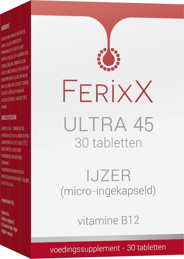 Ferixx Ultra 45 - 30 tabletten | Vitaminen en voedingssupplement voor tijdens de zwangerschap 