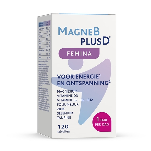 Magne B Plus D Femina 120 tabletten Nieuwe Formule | Welzijn voor vrouwen