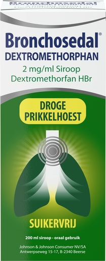 Bronchosedal Dextromethorphan 2mg/ml Sirop 200ml | Toux sèche