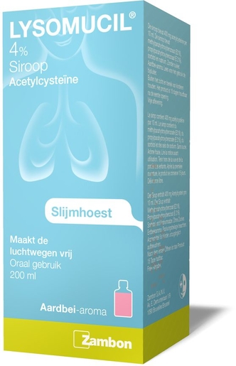 Lysomucil 4% Siroop 200ml | Vette hoest