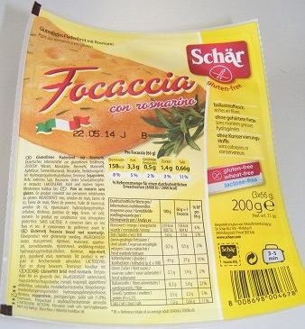 Schar Focaccia Rozemarijn 200g | Glutenvrij