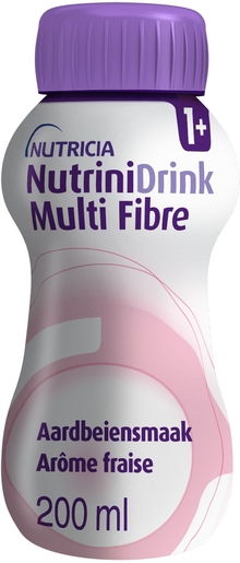 NutriniDrink Aardbei Flacon 200ml | Orale voeding