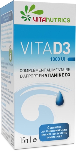 VitaD3 1000iu Vitanutrics Druppels 15ml | Vitaminen D