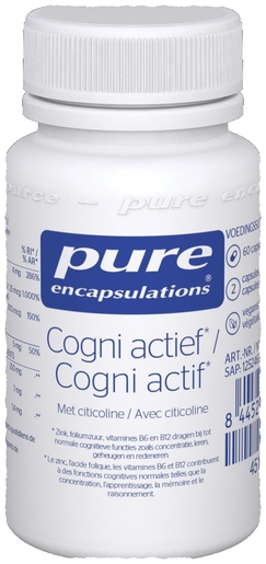Pure Encapsulations Cogni Actief 60 Capsules | Examens - Studies