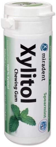 Miradent 30 Chewing Gum Xylitol Menthe Verte Sans Sucre | Dentifrice - Hygiène dentaire