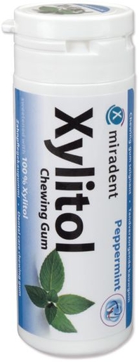 Miradent Chewing Gum Xylitol Pepermunt Zonder Suiker 30g | Tandpasta's - Tandhygiëne
