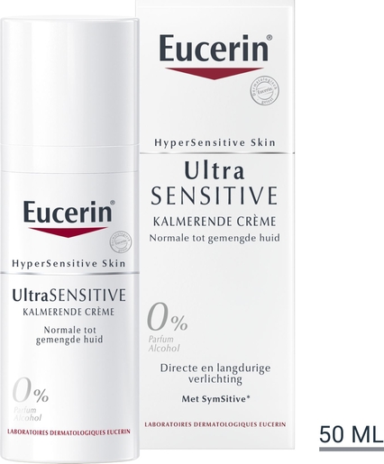 Eucerin UltraSENSITIVE Kalmerende Crème Normale tot Gemengde Huid Hypergevoelige Huid met pomp 50ml | Roodheid - Irritaties
