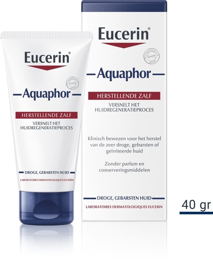Eucerin Aquaphor Herstellende Zalf Droge en Gebarsten Lippen Tube 40g | Droge huid - Hydratatie