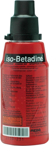 Overdreven long Scorch iso-Betadine Germicide Zeep 7,5% Oplossing voor Cutaan Gebruik 125ml |  Ontsmettingsmiddelen - Infectiewerende middelen