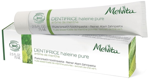 Melvita Dentifrice Haleine Fraiche Menthe Bio 75ml | Produits Bio