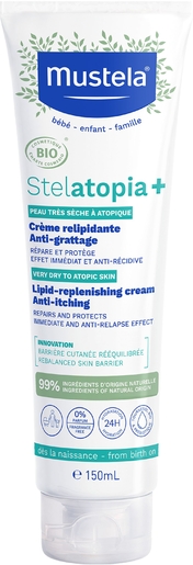 Mustela Stelatopia + Jeukwerende Voedende Crème Bio 150 ml | Speciale zorgen