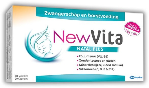 NewVita Natal Plus 30 Tabletten + 30 Capsules | Vitaminen en voedingssupplement voor tijdens de zwangerschap 