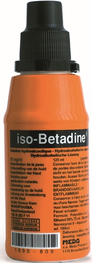 iso-Betadine Hydroalcoholische Oplossing 5% 125ml | Ontsmettingsmiddelen - Infectiewerende middelen