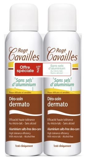 Rogé Cavaillès Verzorgende Deospray Dermato 2 x 150ml (2de product aan - 50%) | Klassieke deodoranten