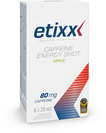 Etixx Cafeïne Energie Shot 6x25 ml | Doorzettingsvermogen