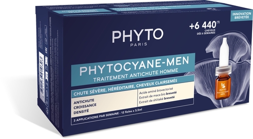 Phytocyane Behandeling Tegen Haaruitval Mannen Ampullen 12 x 5 ml | Haaruitval