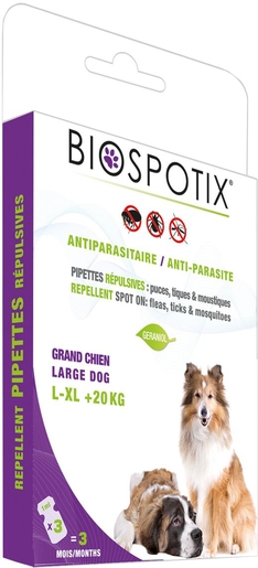 Biogance Biospotix Chien Pipettes Antiparasitaires L-XL 5x3ml | Animaux 