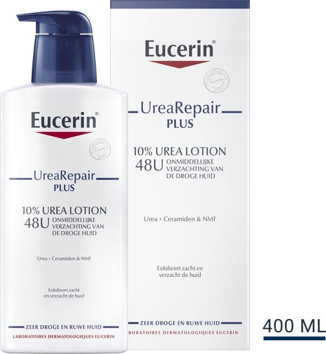 Eucerin UreaRepair Plus 10% Urea Lotion Zeer Droge en Ruwe Huid met pomp  400 ml | Zeer droge huid