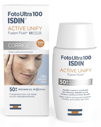 ISDIN FotoUltra Active Unify Fusion Fluid SPF50+ 50ml | Pigmentproblemen