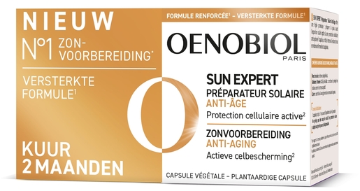 Oenobiol Sun Expert Ant-Aging Voorbereiding op de Zon - 2x30 Capsules | Voedingssupplementen en bruiningsactiverende producten