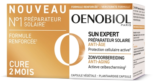 Oenobiol Sun Expert Préparateur Solaire Anti-âge 2x30 Capsules | Compléments alimentaires et activateurs bronzage