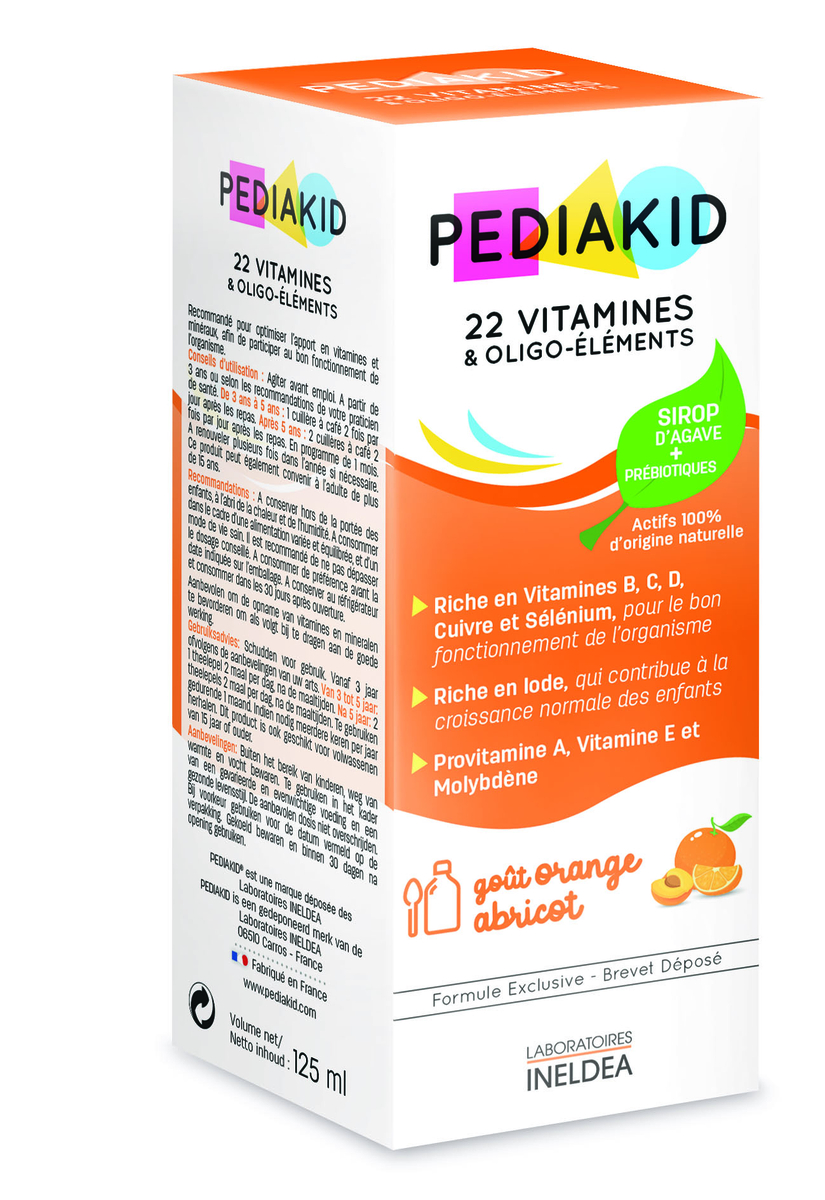 Pediakid 22 vitamines et oligoéléments sirop - Vitalité enfant