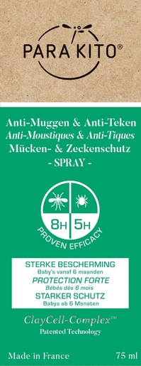 Para&#039;kito Spray Hoge Bescherming 75 ml | Antimuggen - Insecten - Insectenwerend middel 