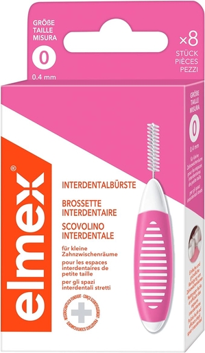 Elmex Interdental Brush Maat 0 8 Stuks | Tandfloss - Interdentale borsteltjes
