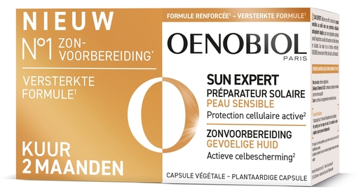 Oenobiol Sun Expert Gevoelige Huid Voorbereiding op de Zon - 2x30 Capsules | Voedingssupplementen en bruiningsactiverende producten