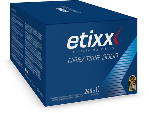 Etixx Creatine 3000 + Taurine 240 Comprimés | Masse musculaire