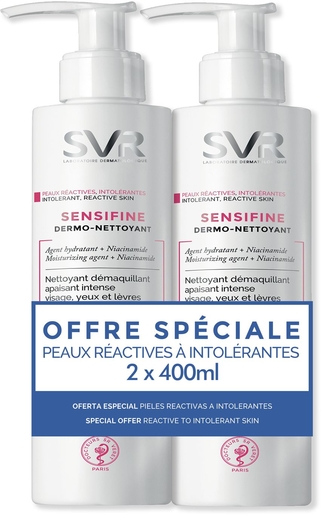SVR Sensifine Dermo-Nettoyant Duo 2x400ml (prix spécial) | Démaquillants - Nettoyage