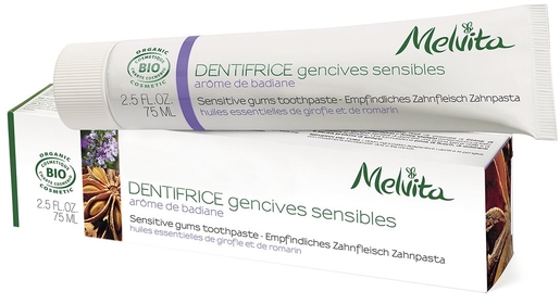 Melvita Dentifrice Gencives Sensibles Badiane Bio 75ml | Produits Bio