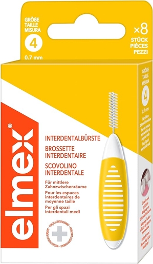 Elmex Interdental Brush Maat 4 8 Stuks | Tandfloss - Interdentale borsteltjes