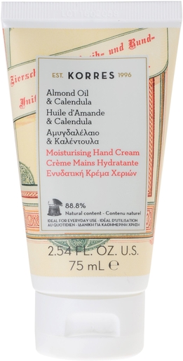 Korres KH Handcrème Amandelolie &amp; Calendula 75ml | Schoonheid en hydratatie van handen