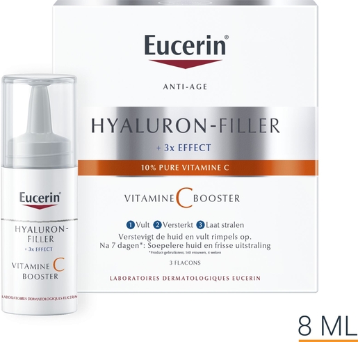 Eucerin Hyaluron-Filler +3x Effect Vitamine C Booster Anti-Age &amp; Rimpels Flacons 3 x 8ml | Speciale zorgen