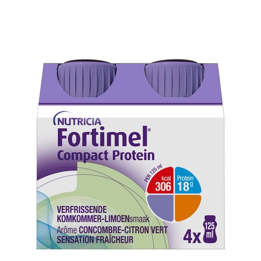 Fortimel Compact proteïne Komkommer Limoen 4x125 ml | Voeding