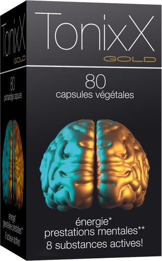 TonixX Gold 80 Capsules | Mémoire - Concentration