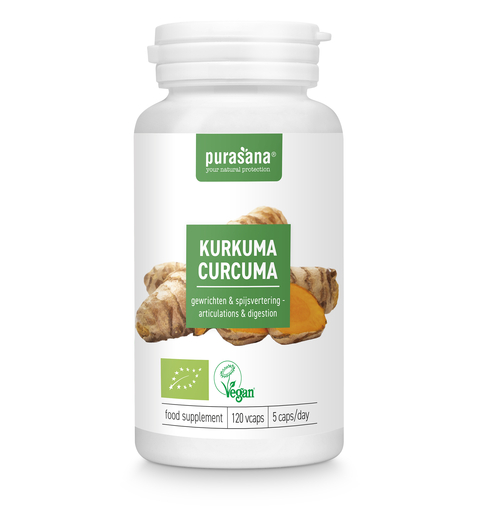 Purasana Kurkuma 120 capsules | Natuurlijk afweersysteem - Immuniteit