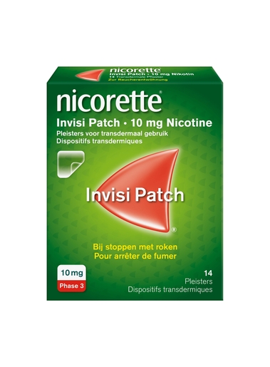 Nicorette Invisi Patch 10mg Nicotine 14 Patches | Stoppen met roken