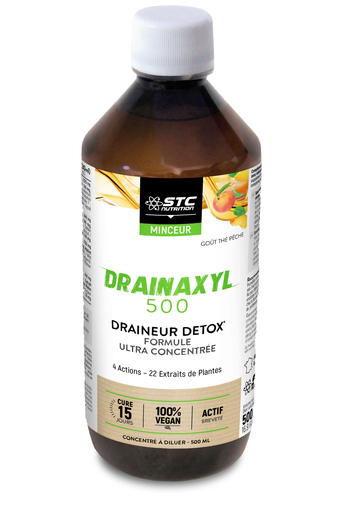 Drainaxyl 500 Pêche 500ml | Dépuratif - Détoxifiant