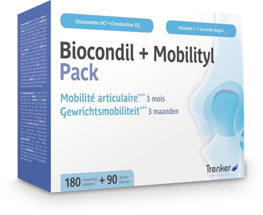 Biocondil 180 Comprimés + Mobilityl 90 Gélules | Articulations - Arthrose