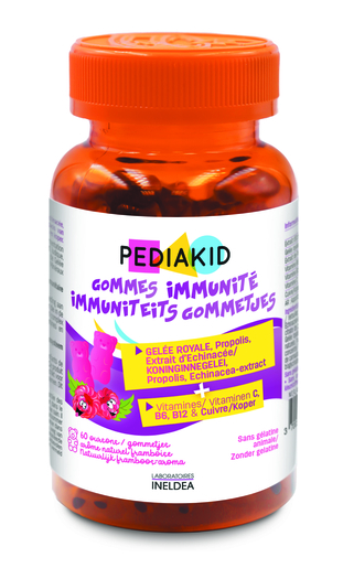Pediakid Gummies Immuniteit 60 Kauwgommen | Natuurlijk afweersysteem - Immuniteit