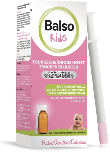 Balso Kids Siroop Droge Hoest 125ml | Verzacht de keel
