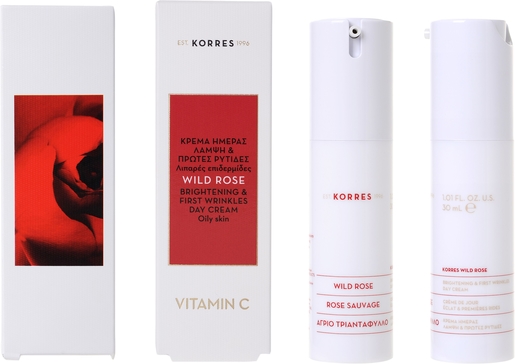 Korres Dagcrème Stralend &amp; Eerste Rimpels Wild Rose 40 ml | Antirimpel