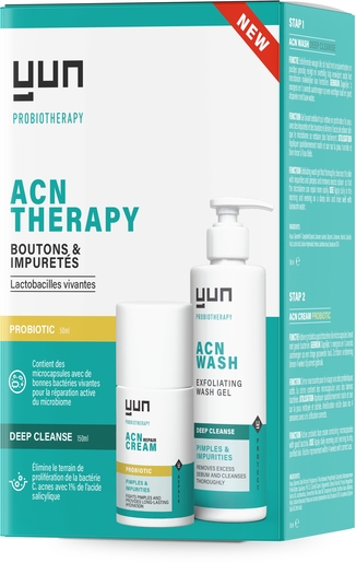 Yun ACN Probiotic Repair Gezichtscrème 50 ml + Exfoliërende Wash Gel 150 ml | Acné - Onzuiverheden