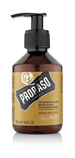 Proraso Wood &amp; Spice Shampooing à Barbe 200ml | Gels nettoyants
