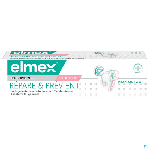 Elmex Sensitive Dentifrice Plus Répare &amp; Prévient | Dentifrice - Hygiène dentaire